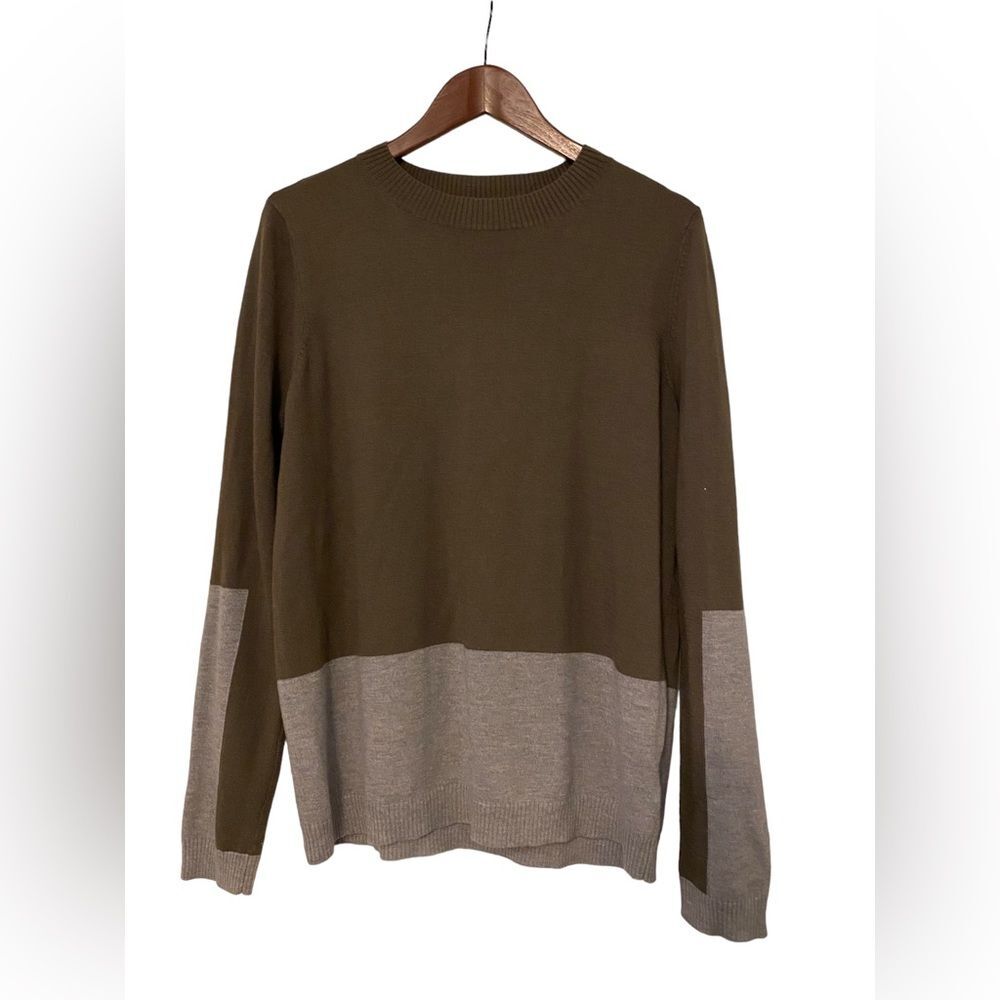 41 HAWTHORN Women’s Large Wool Blend Color Block Crew Sweater